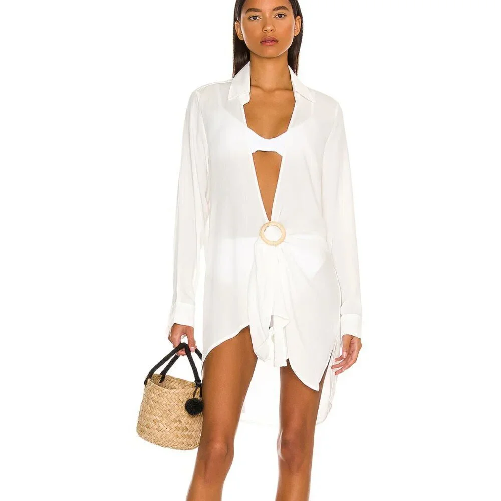 NWOT PQ Millie Tie Cover Up in Water Lily size M/L